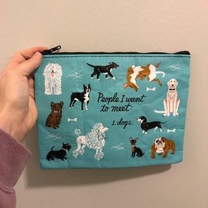 Blue Q Dog Large Pencil Holder/Clutch